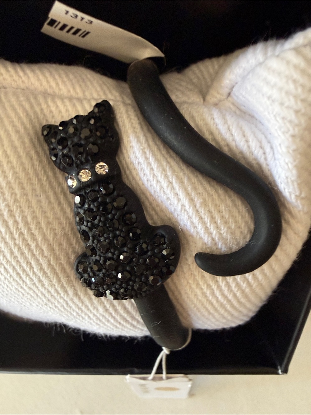 Back cat cuff bracelet.
